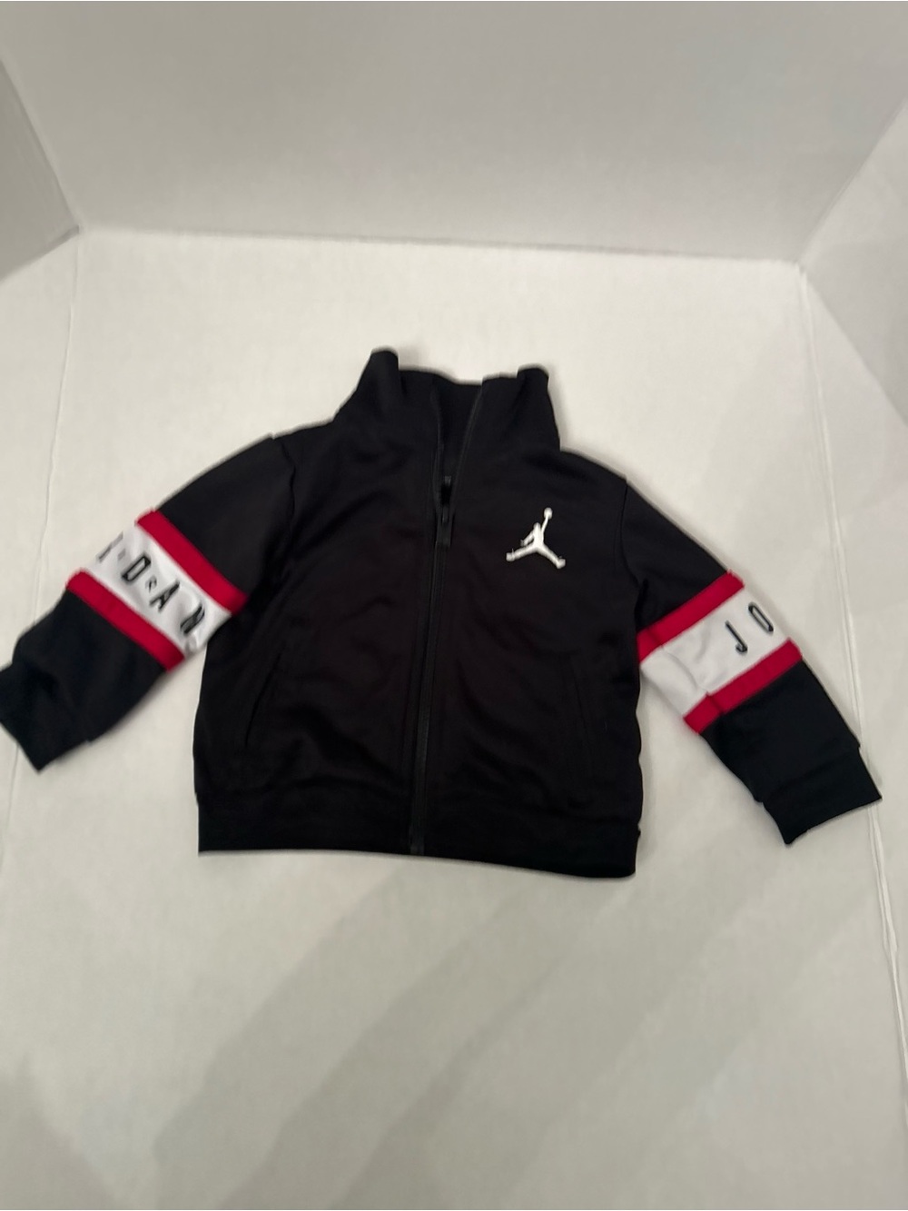 Jordan Black Zip Jacket with White Jumpman Logo